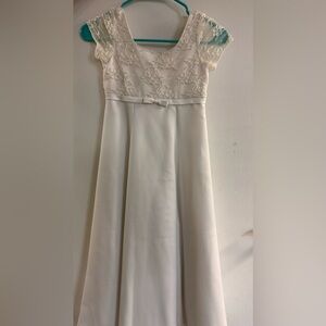 white kids bridal dress